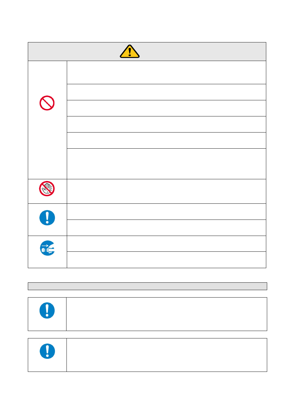 Caution | IDK OPF-H1000D User Manual | Page 6 / 51