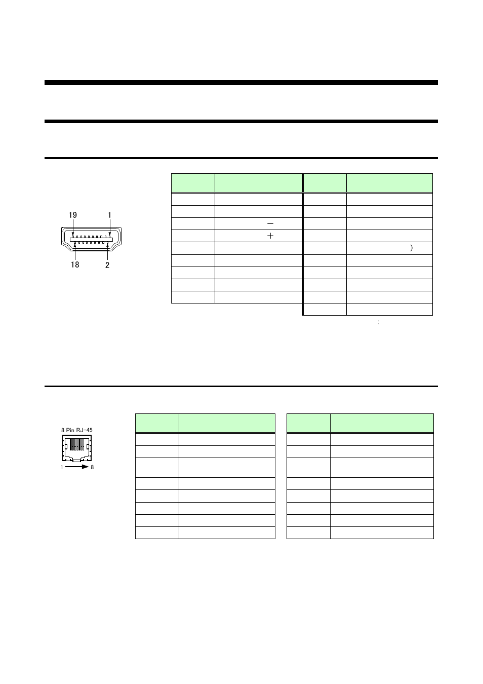 6 specifications, 1 pin assignments, 1 hdmi type a connector | 2 rj-45 connector, Specifications, Pin assignments, Hdmi type a connector, Rj-45 connector | IDK HDC-H100-C User Manual | Page 18 / 23