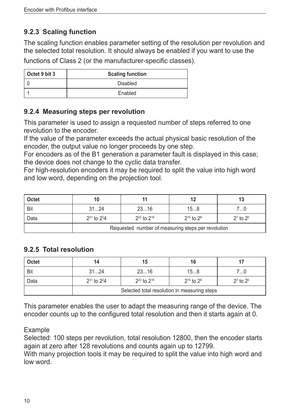 3 scaling function, 4 measuring steps per revolution, 5 total resolution | ifm electronic RN3001 User Manual | Page 10 / 31