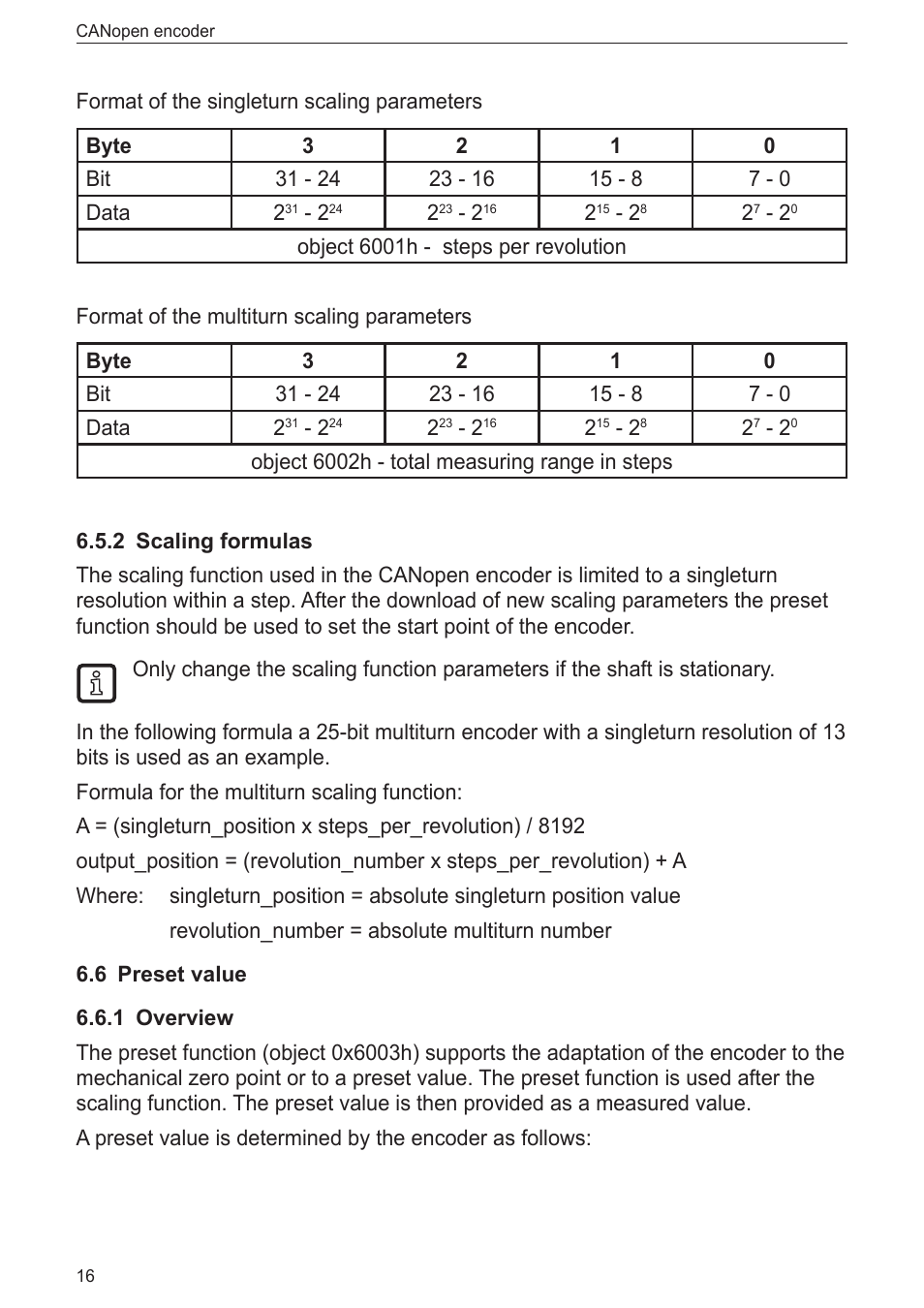 2 scaling formulas, 6 preset value, 1 overview | ifm electronic RN7003 User Manual | Page 16 / 25