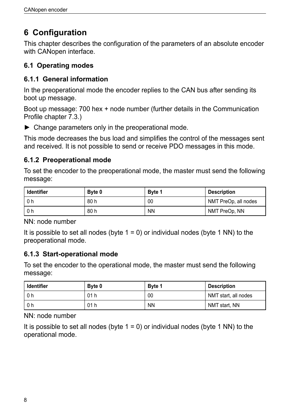 6 configuration, 1 operating modes, 1 general information | 2 preoperational mode, 3 start-operational mode | ifm electronic RM9000 User Manual | Page 8 / 35