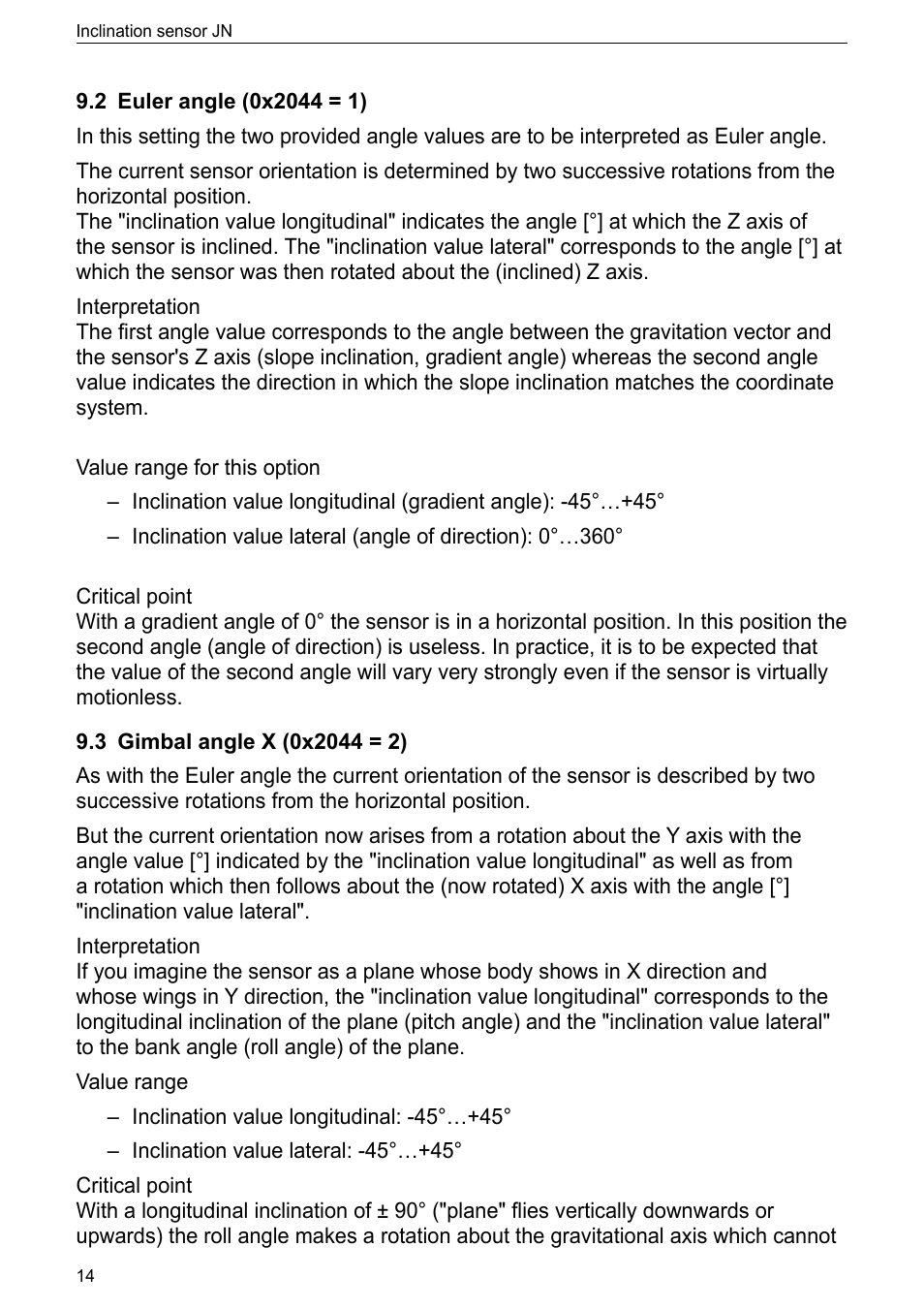 2 euler angle (0x2044 = 1), 3 gimbal angle x (0x2044 = 2) | ifm electronic JN2301 User Manual | Page 14 / 21