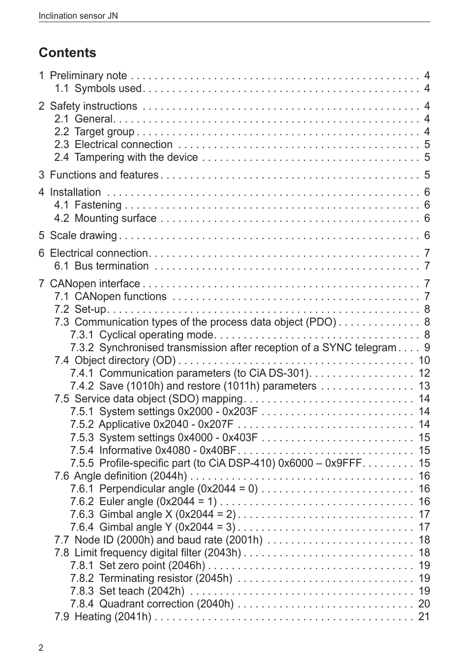 ifm electronic JN2100 v.2.0 User Manual | Page 2 / 25