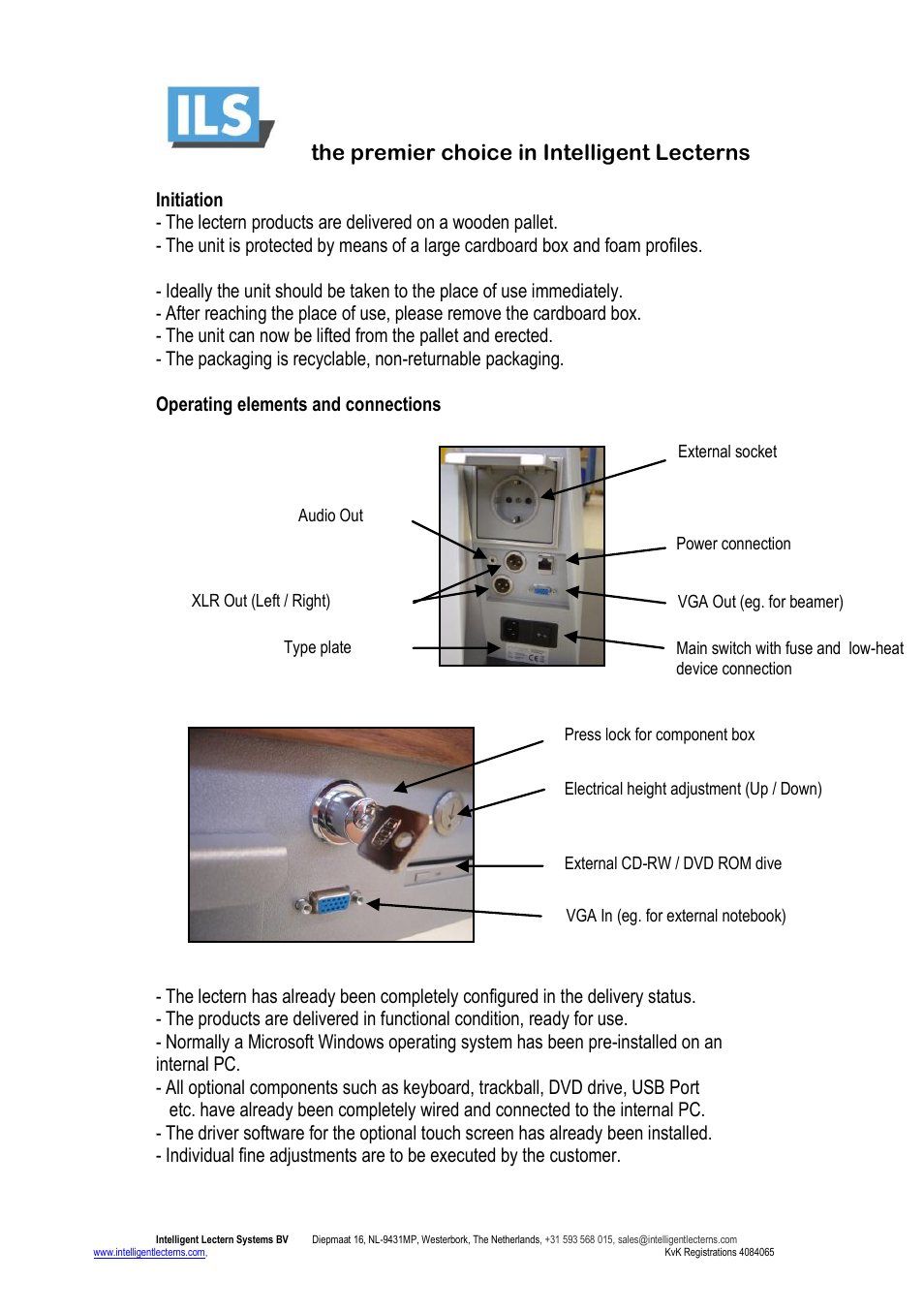 The premier choice in intelligent lecterns | ILS ILS17S User Manual | Page 4 / 9