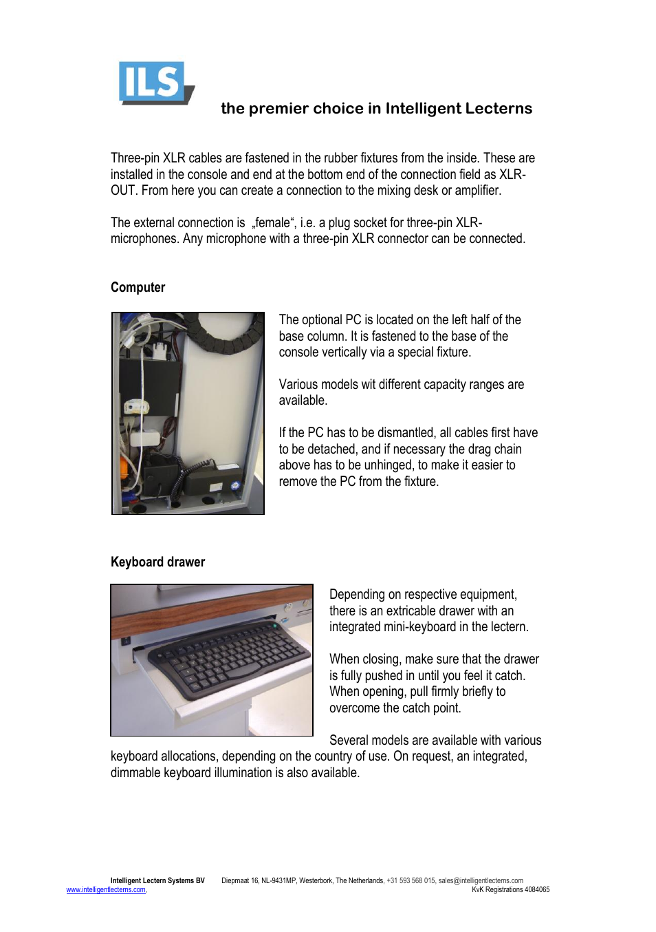 The premier choice in intelligent lecterns | ILS ILS17S User Manual | Page 7 / 9