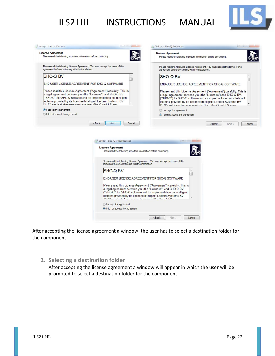 Ils21hl instructions manual | ILS ILS21H User Manual | Page 23 / 31