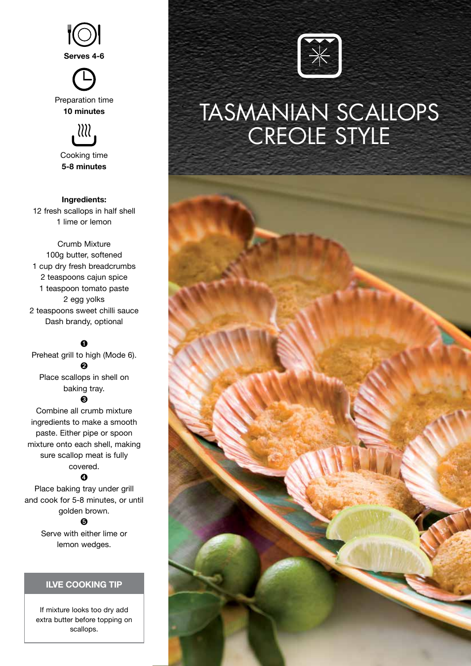 Tasmanian scallops creole style | ilve Freestanding Cookers User Manual | Page 53 / 66