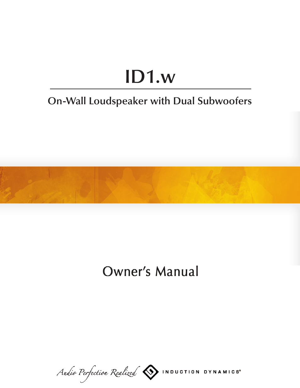 Induction Dynamics ID1.w User Manual | 14 pages