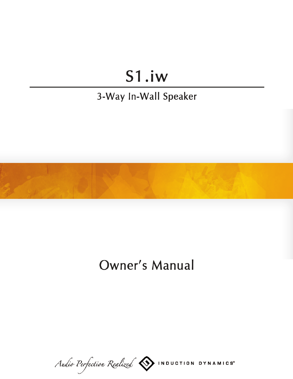 Induction Dynamics S1.iw User Manual | 19 pages