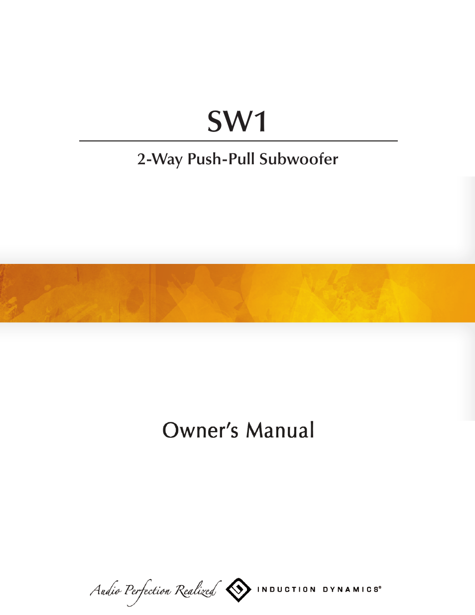 Induction Dynamics SW1 User Manual | 18 pages