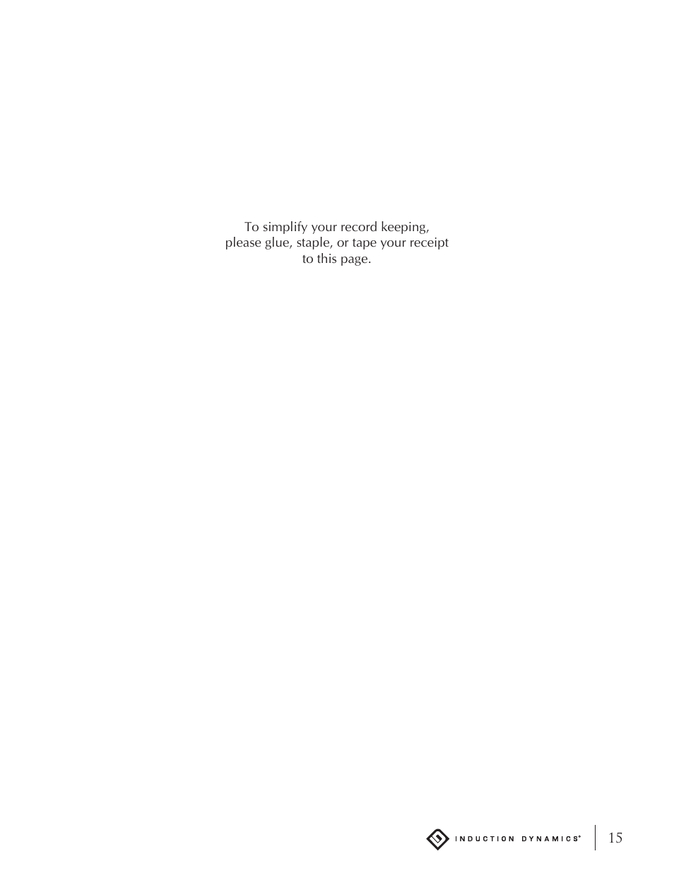 Induction Dynamics SW1 User Manual | Page 16 / 18