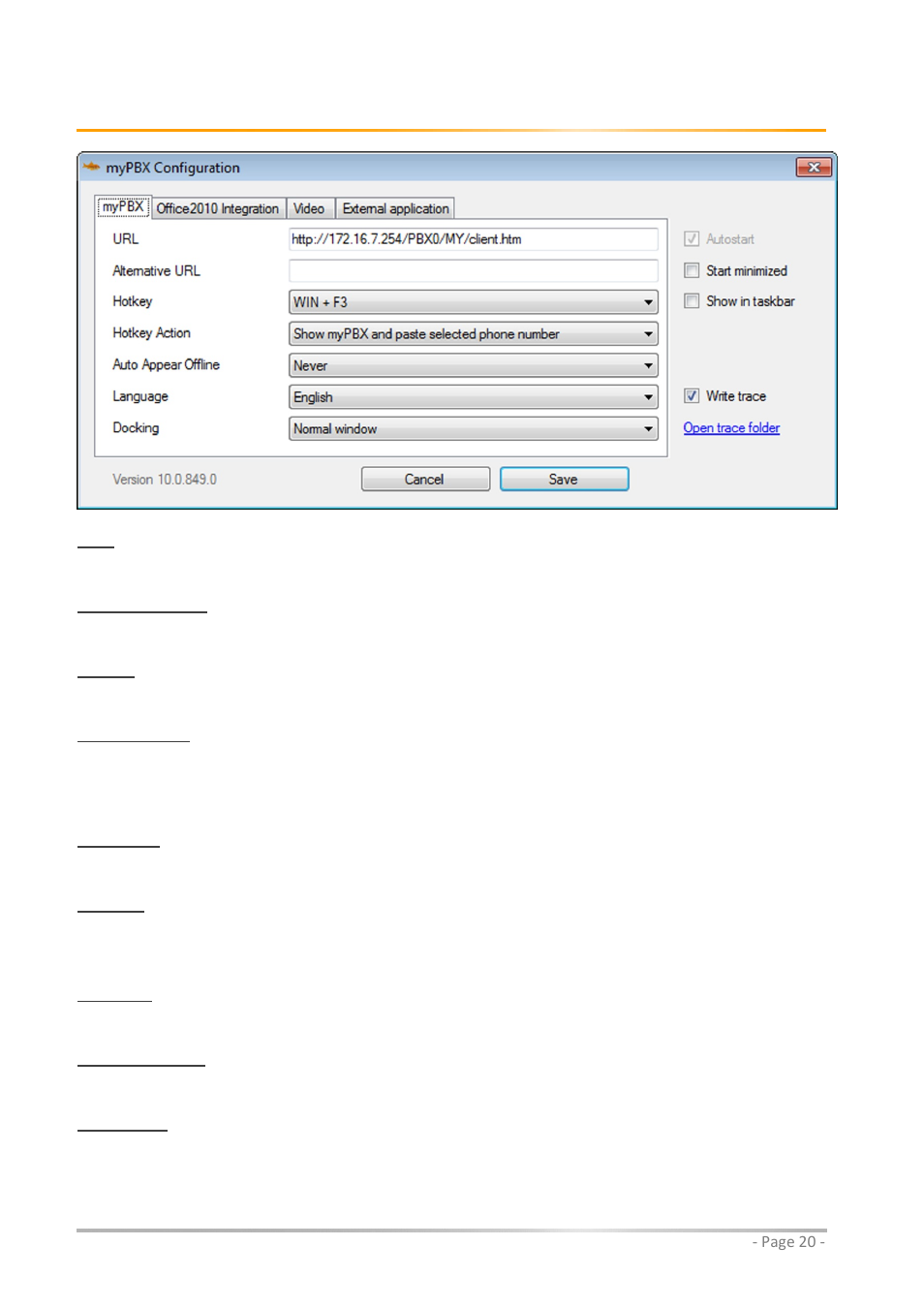 innovaphone myPBX Version 10 User Manual | Page 20 / 22