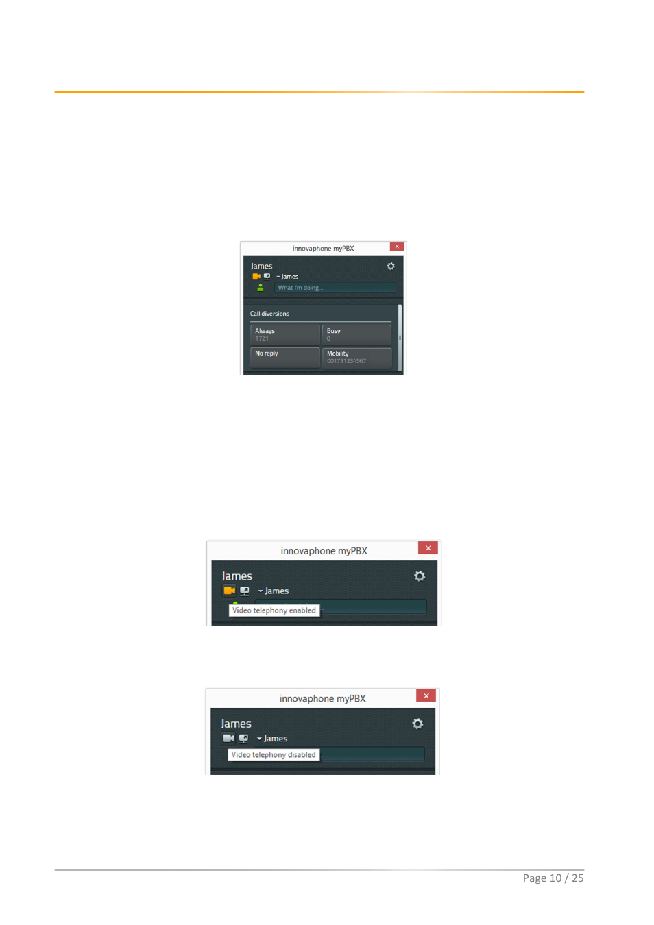 Mobility, Video | innovaphone myPBX Version 11 R1 User Manual | Page 10 / 25
