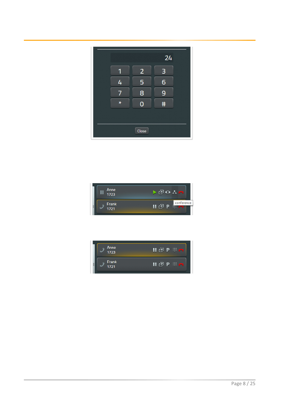 Conference, Call diversions, Konferenz | Rufumleitungen | innovaphone myPBX Version 11 R1 User Manual | Page 8 / 25