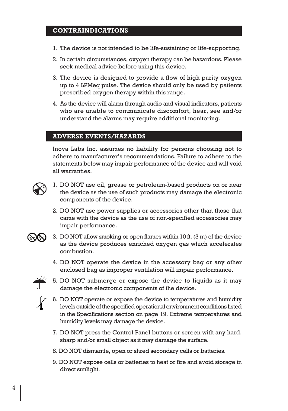 Inova Labs XYC100B-P4L User Manual | Page 6 / 32
