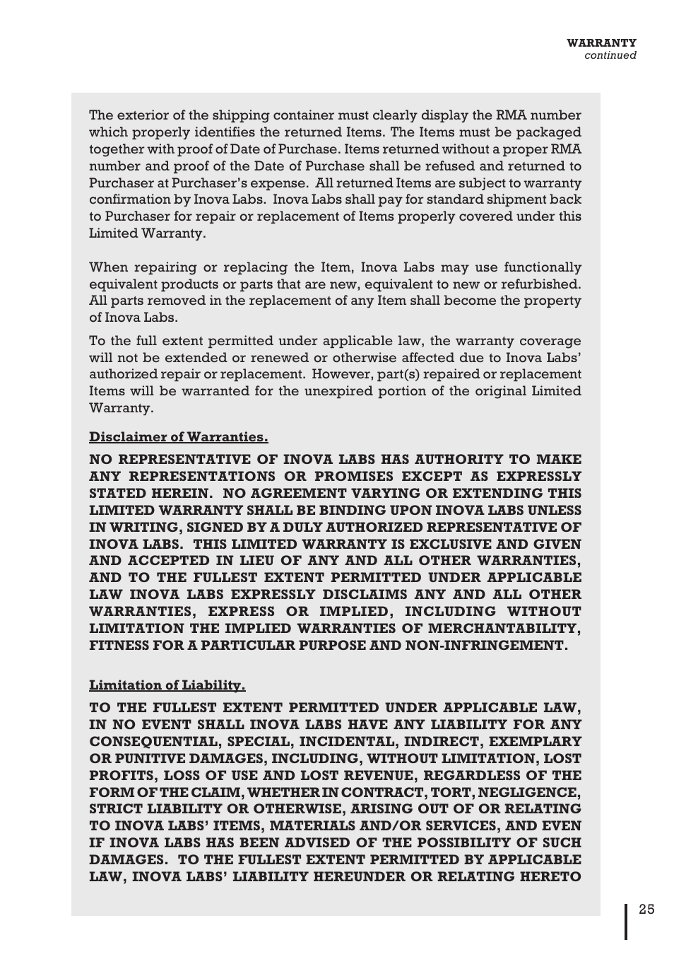 Inova Labs XYC100B-SPT User Manual | Page 27 / 32