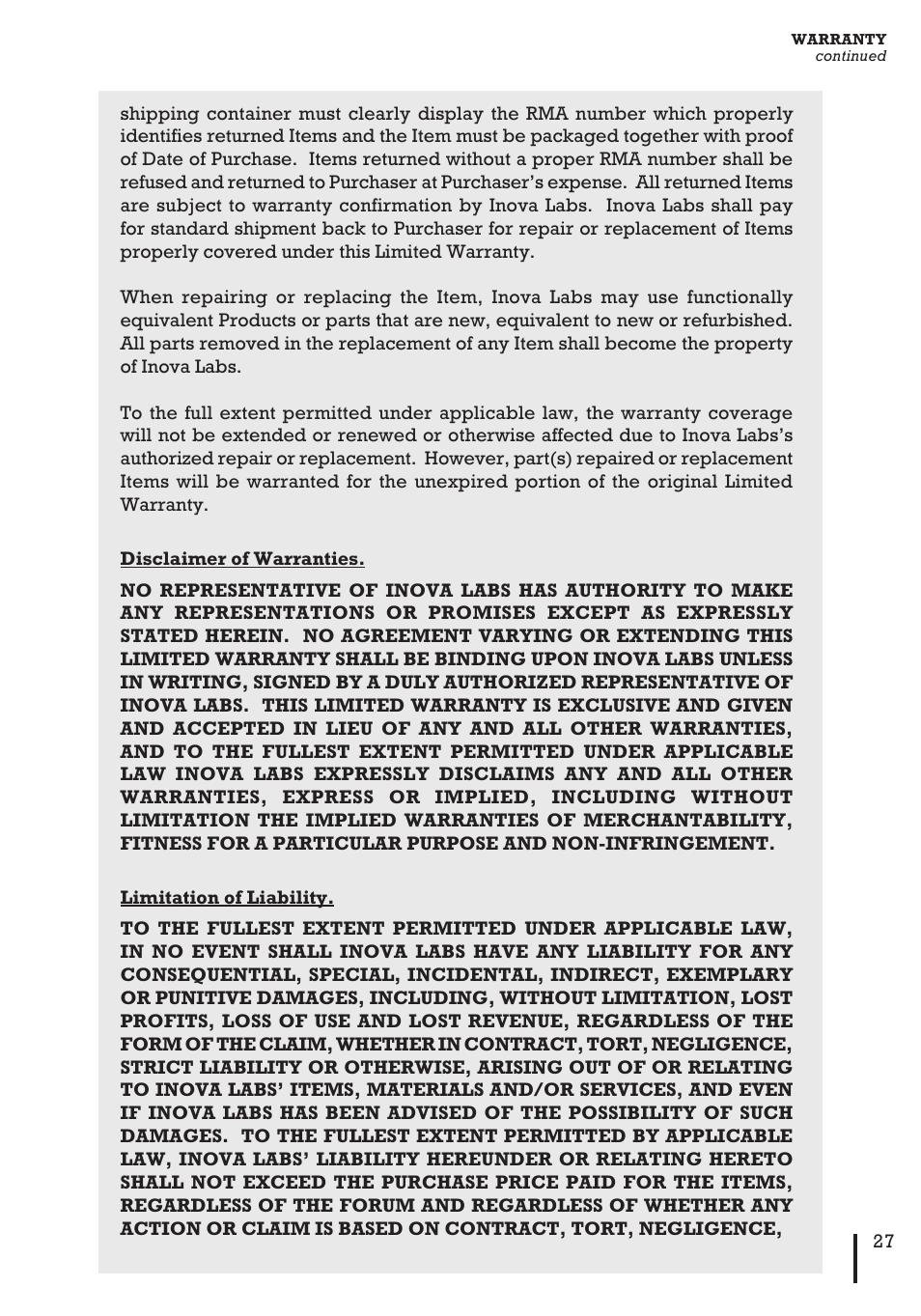 Inova Labs Activox DUO2 User Manual | Page 29 / 36