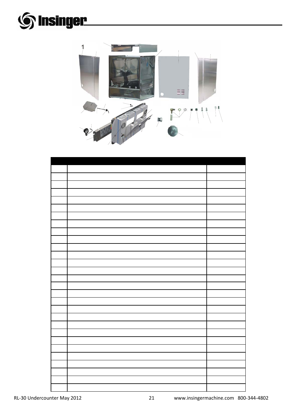 Insinger RL-30 User Manual | Page 22 / 39