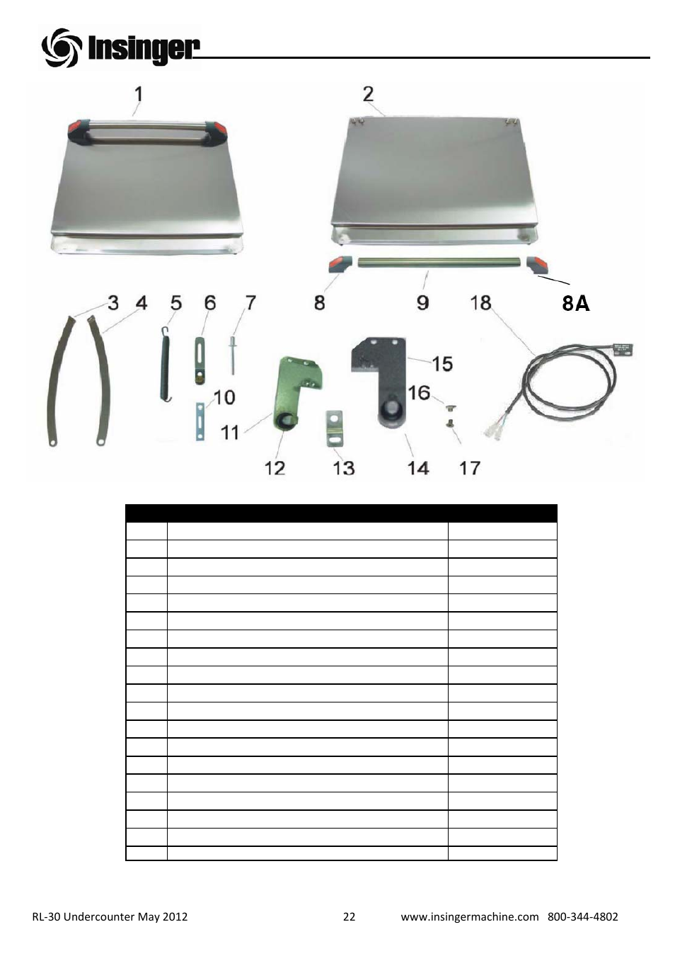 Insinger RL-30 User Manual | Page 23 / 39