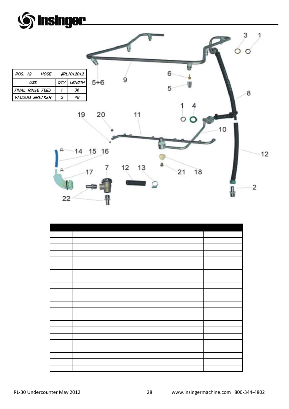 Insinger RL-30 User Manual | Page 29 / 39