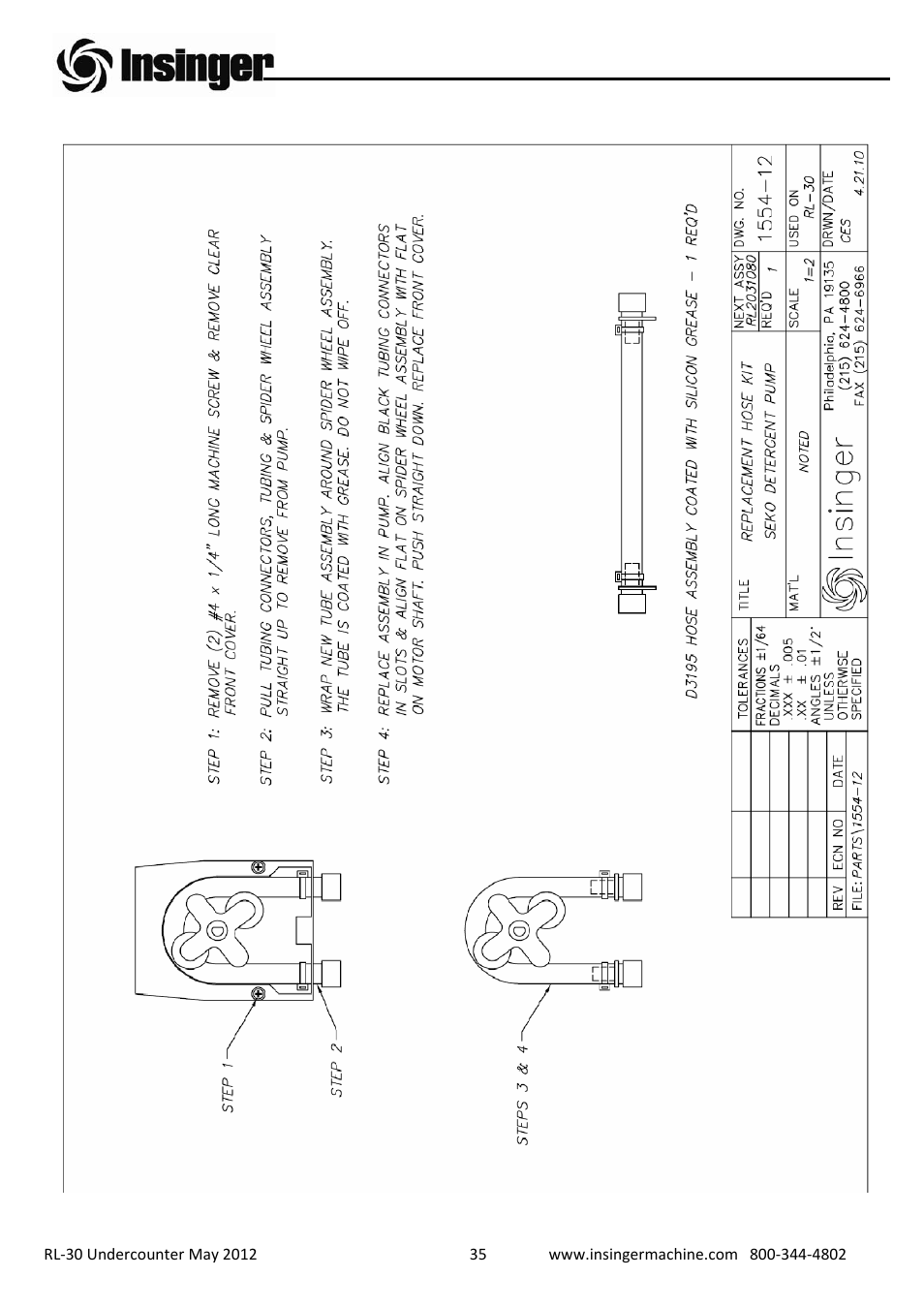 Insinger RL-30 User Manual | Page 36 / 39