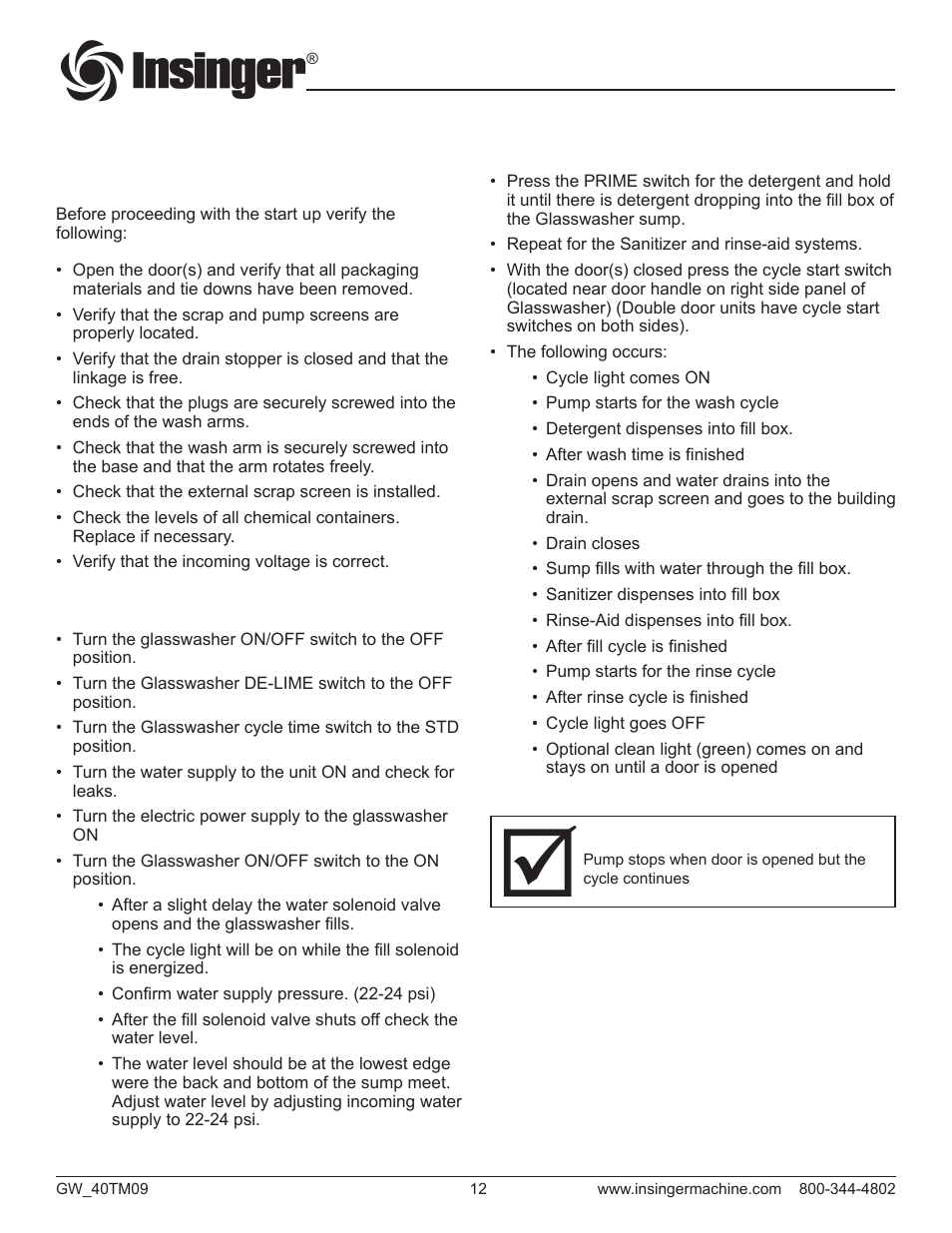 Insinger GW-40 User Manual | Page 14 / 38