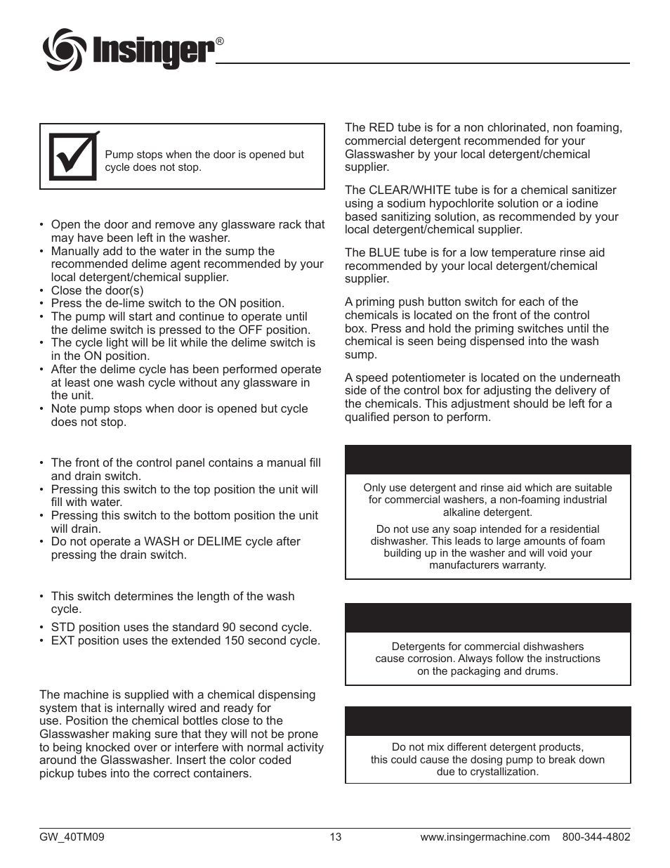 Insinger GW-40 User Manual | Page 15 / 38