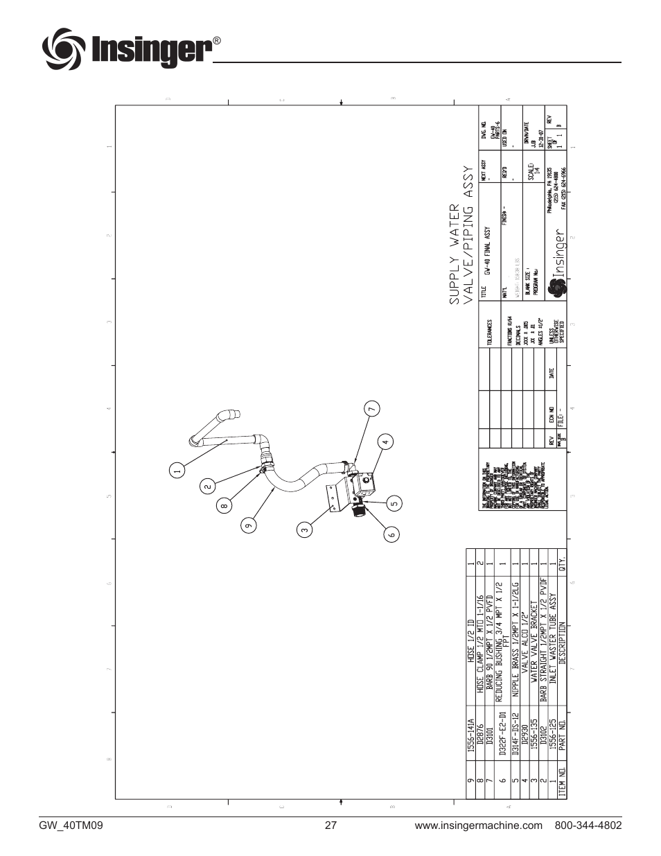 Insinger GW-40 User Manual | Page 29 / 38