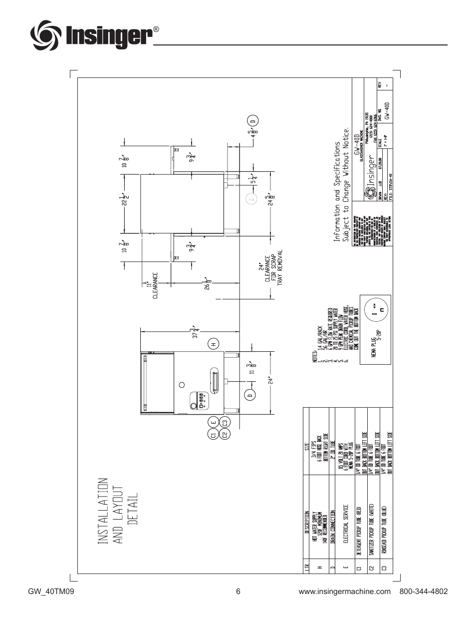 Insinger GW-40 User Manual | Page 8 / 38