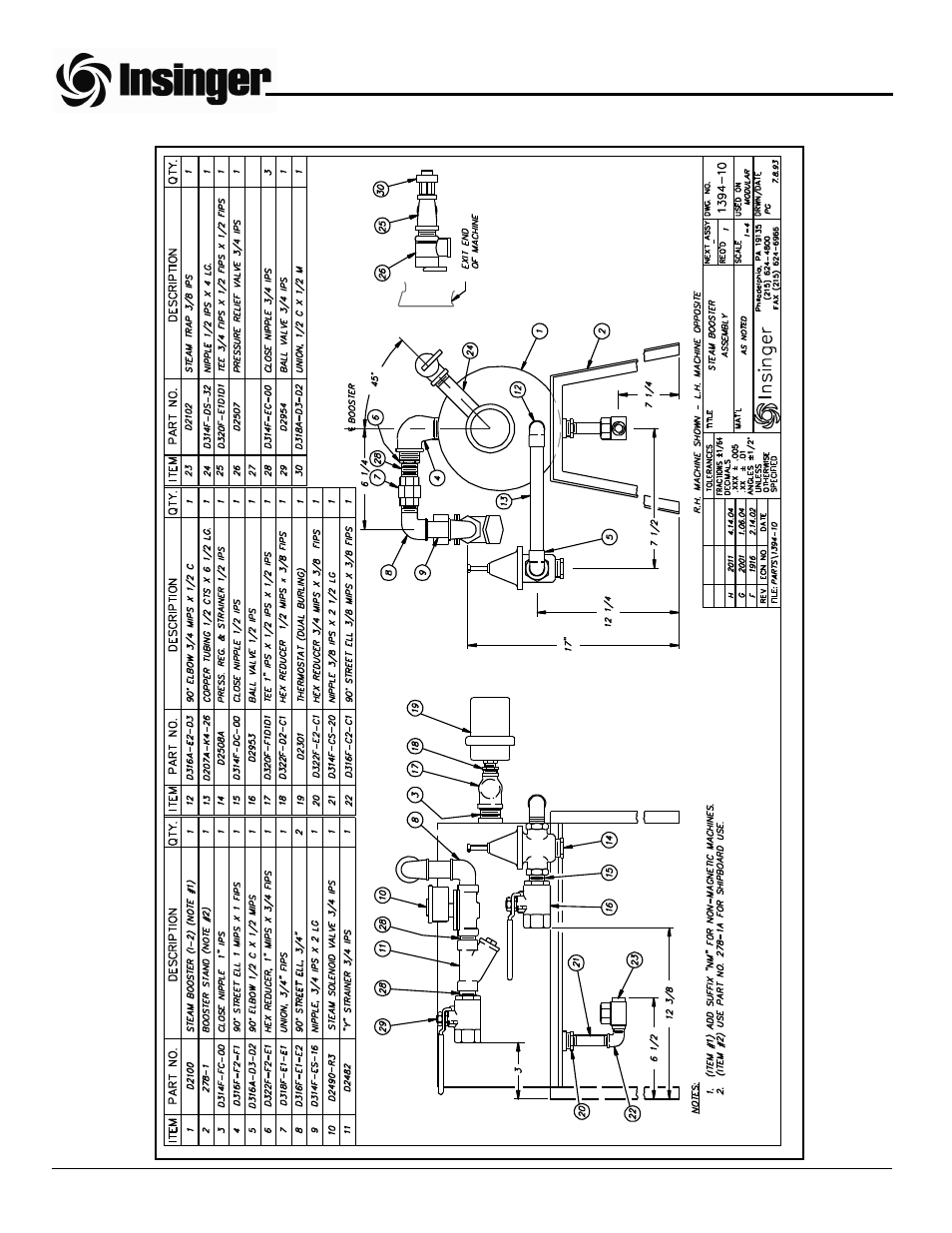 Insinger GalleyMaster Series User Manual | Page 63 / 81