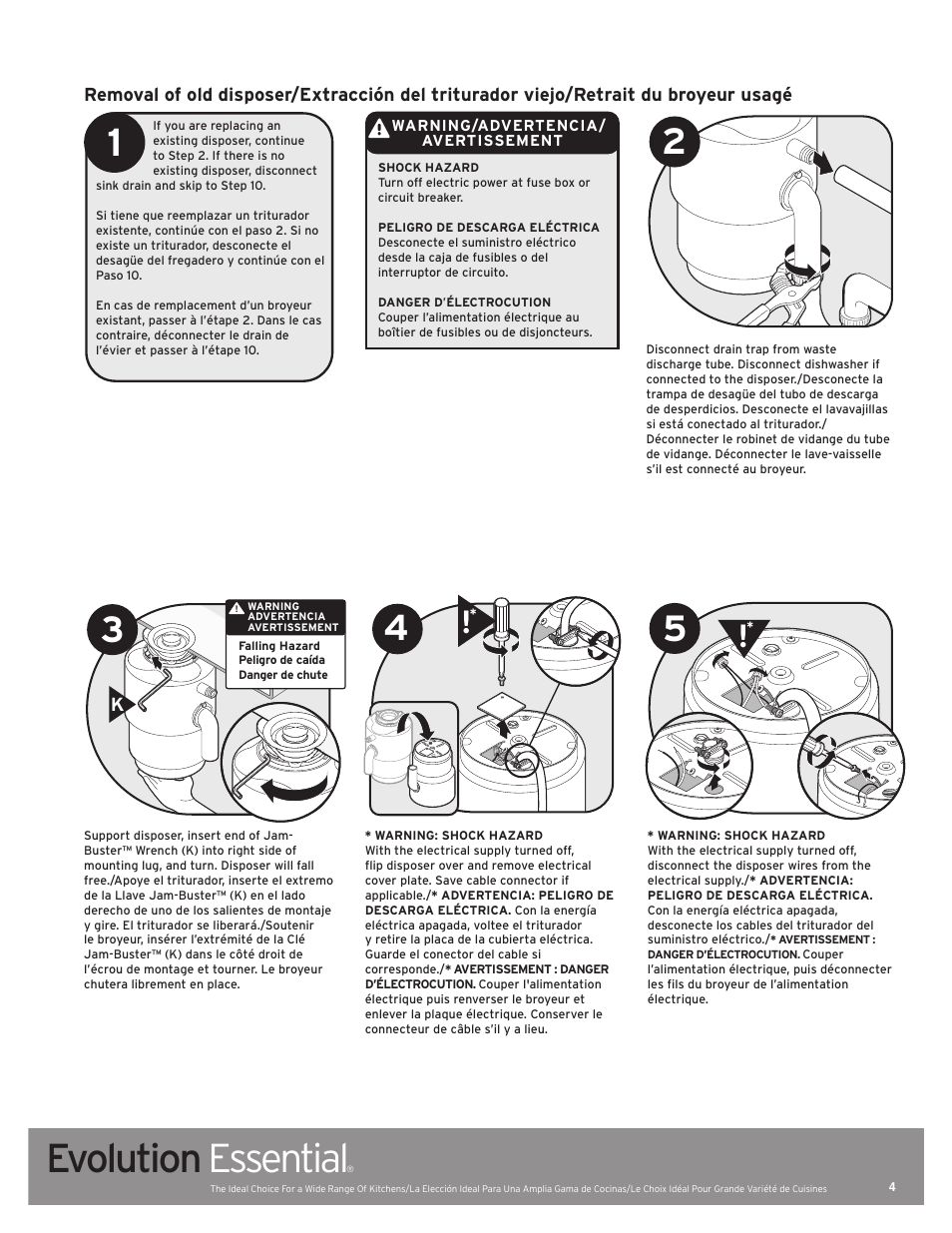 Evolution essential | InSinkErator Evolution Essential User Manual | Page 4 / 14
