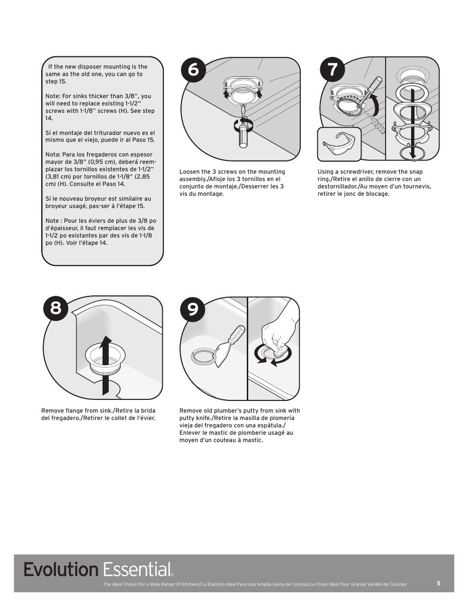 Evolution essential | InSinkErator Evolution Essential User Manual | Page 5 / 14