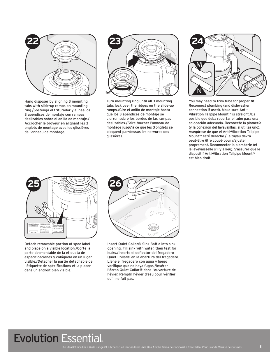 Evolution essential | InSinkErator Evolution Essential User Manual | Page 8 / 14