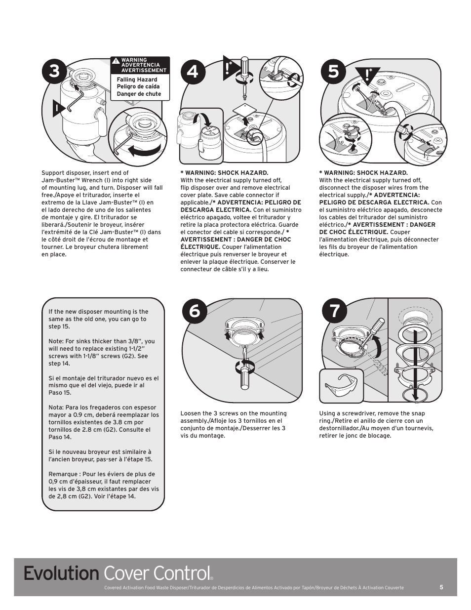 Evolution cover control | InSinkErator Evolution Cover Control User Manual | Page 5 / 16
