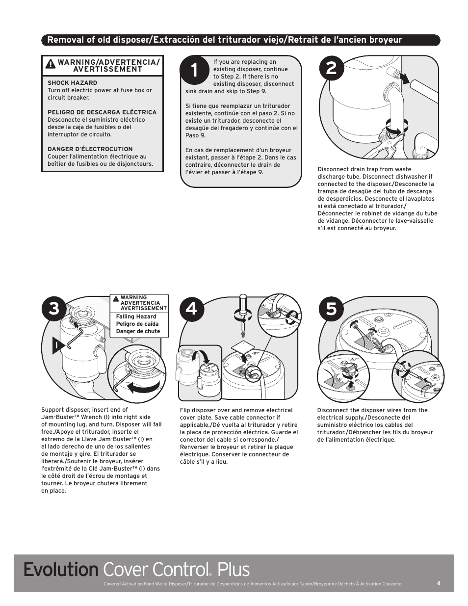 Evolution cover control, Plus | InSinkErator Evolution Cover Control Plus User Manual | Page 4 / 16