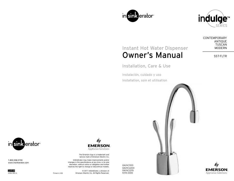 InSinkErator SST-FLTR Tank and Fliter System User Manual | 25 pages