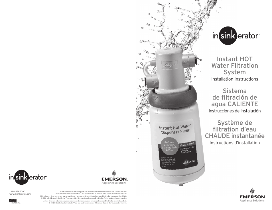 InSinkErator F-201 Filtration System User Manual | 10 pages