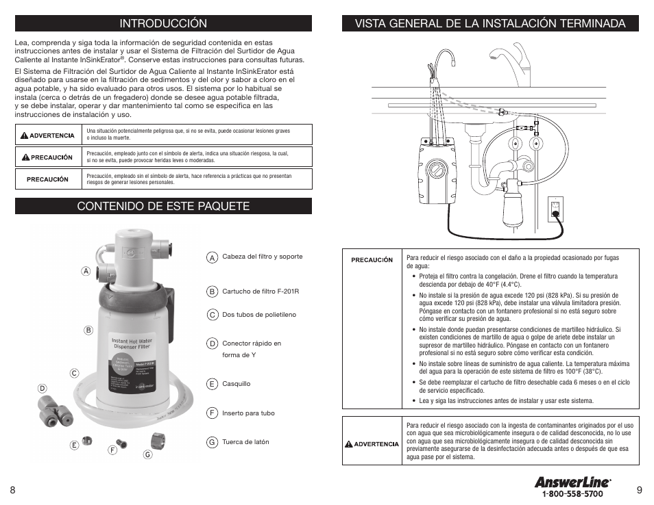 InSinkErator F-201 Filtration System User Manual | Page 5 / 10