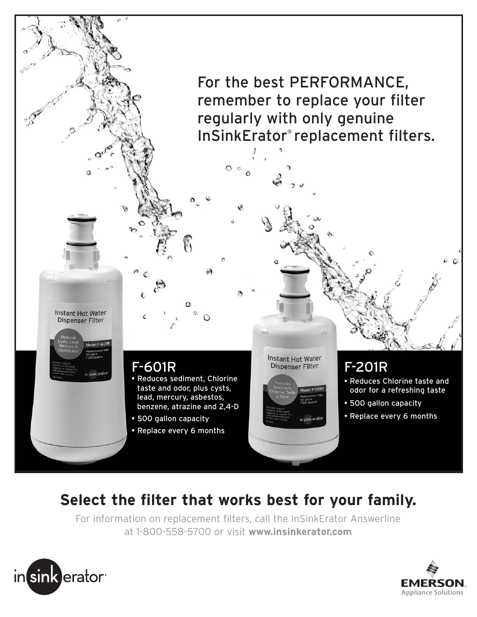 InSinkErator F-601R Replacement Filter User Manual | 2 pages