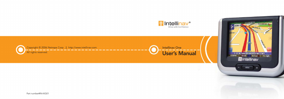 Intellinav 1 User Manual | 26 pages