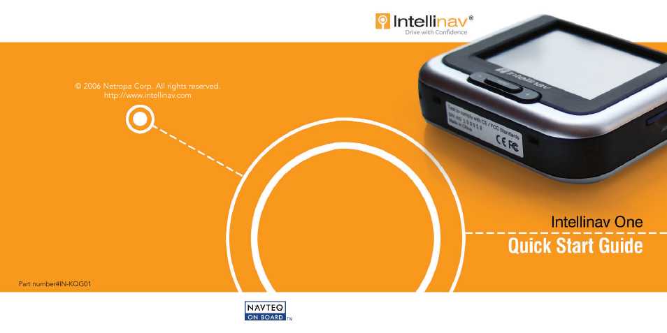 Intellinav 1 Quick Start User Manual | 8 pages
