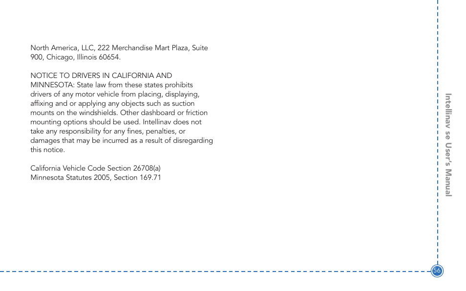 Intellinav SE User Manual | Page 58 / 60