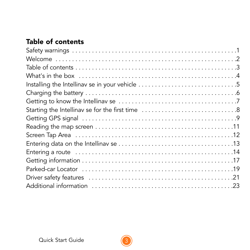 Intellinav SE Quick Start User Manual | Page 5 / 26