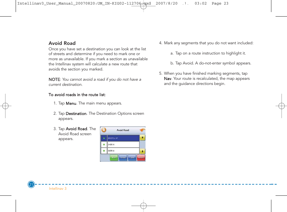 Intellinav 3 User Manual | Page 22 / 60