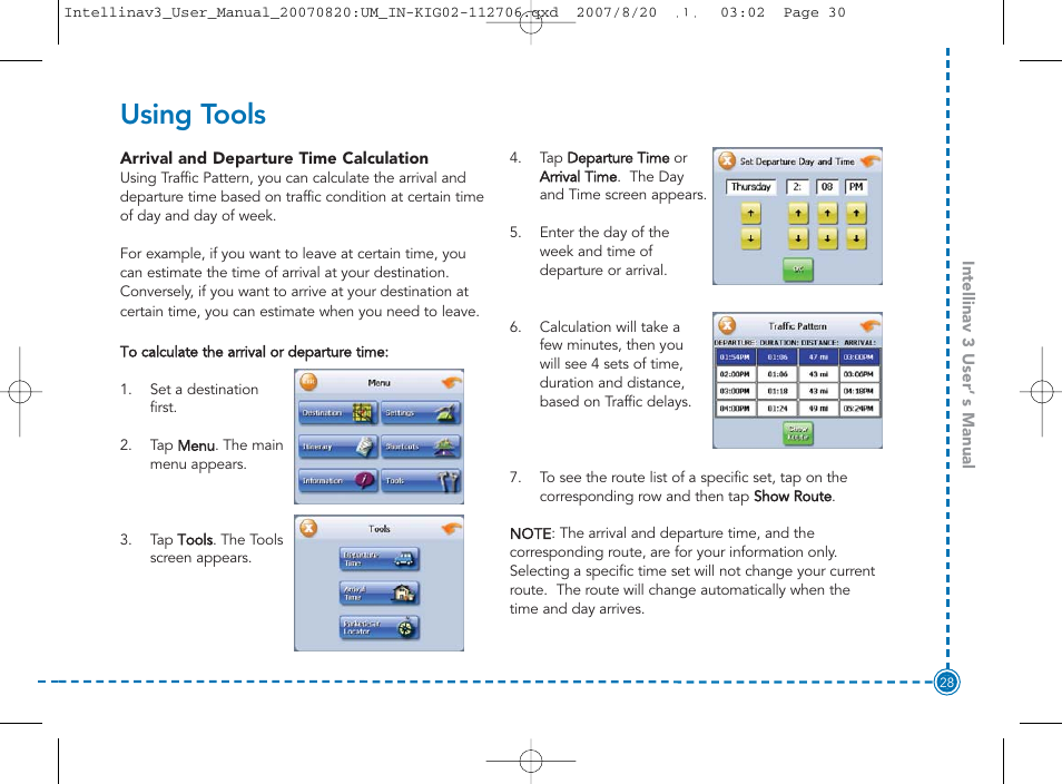 Using tools | Intellinav 3 User Manual | Page 29 / 60