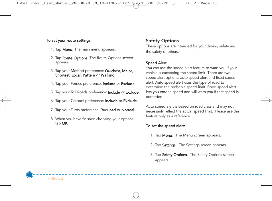 Intellinav 3 User Manual | Page 34 / 60