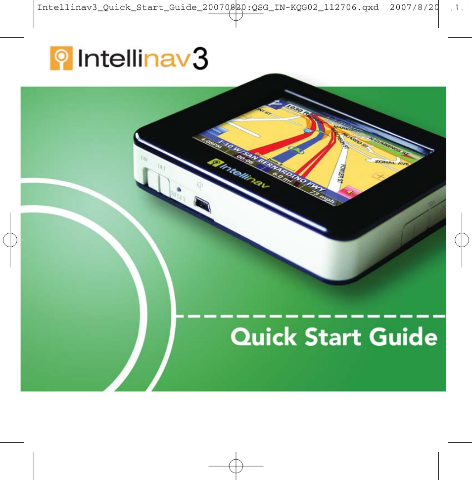 Intellinav 3 Quick Start User Manual | 24 pages