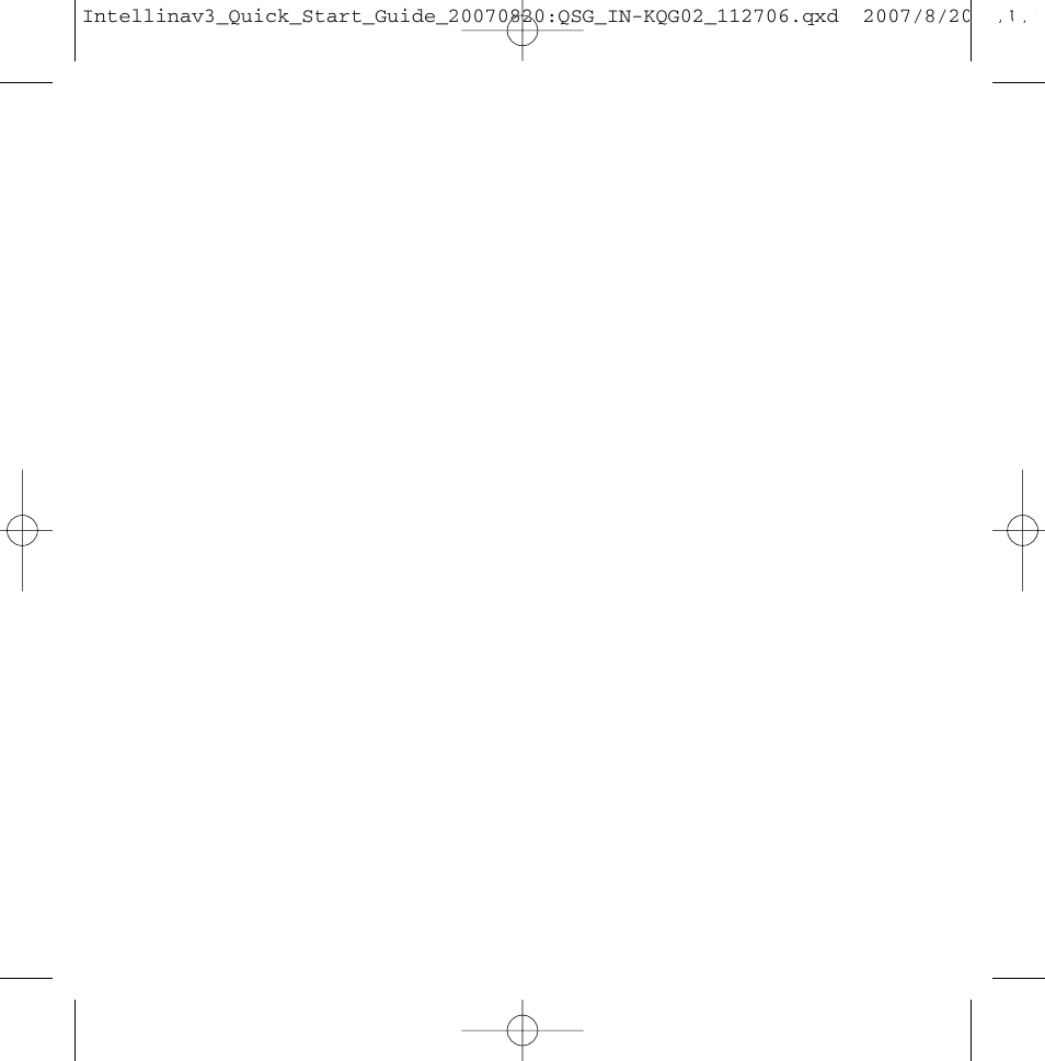 Intellinav 3 Quick Start User Manual | Page 22 / 24
