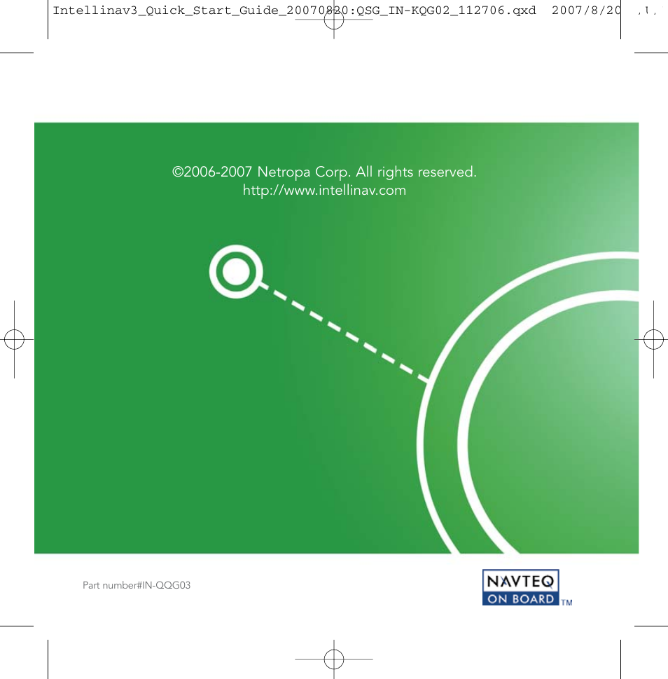 Intellinav 3 Quick Start User Manual | Page 24 / 24