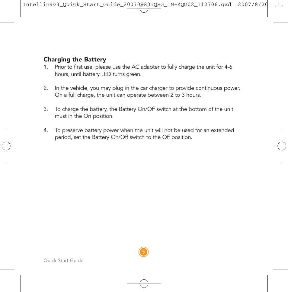 Intellinav 3 Quick Start User Manual | Page 6 / 24